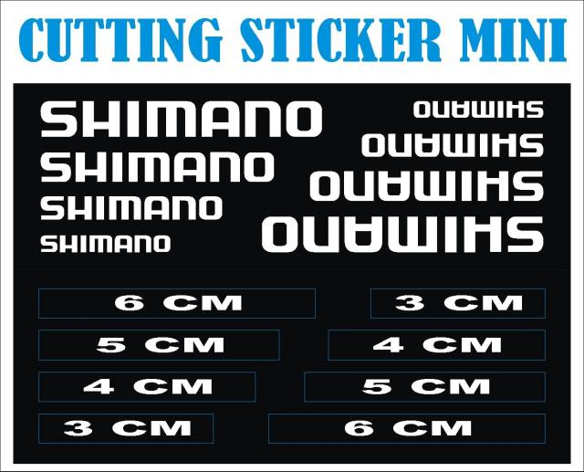 Glow Cutting Sticker SHIMANO Mini Glow In the dark CROME Reflektif Stiker