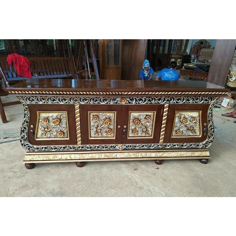 lemari bufet tv lemari bufet ukiran jepara