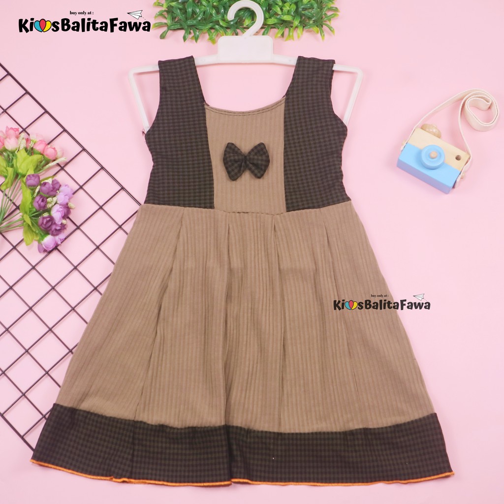 Dress Aurora uk 5-6 Tahun / Baju Anak Perempuan Murah Dres Polos Yukensi Adem Pakaian Pesta Gaun