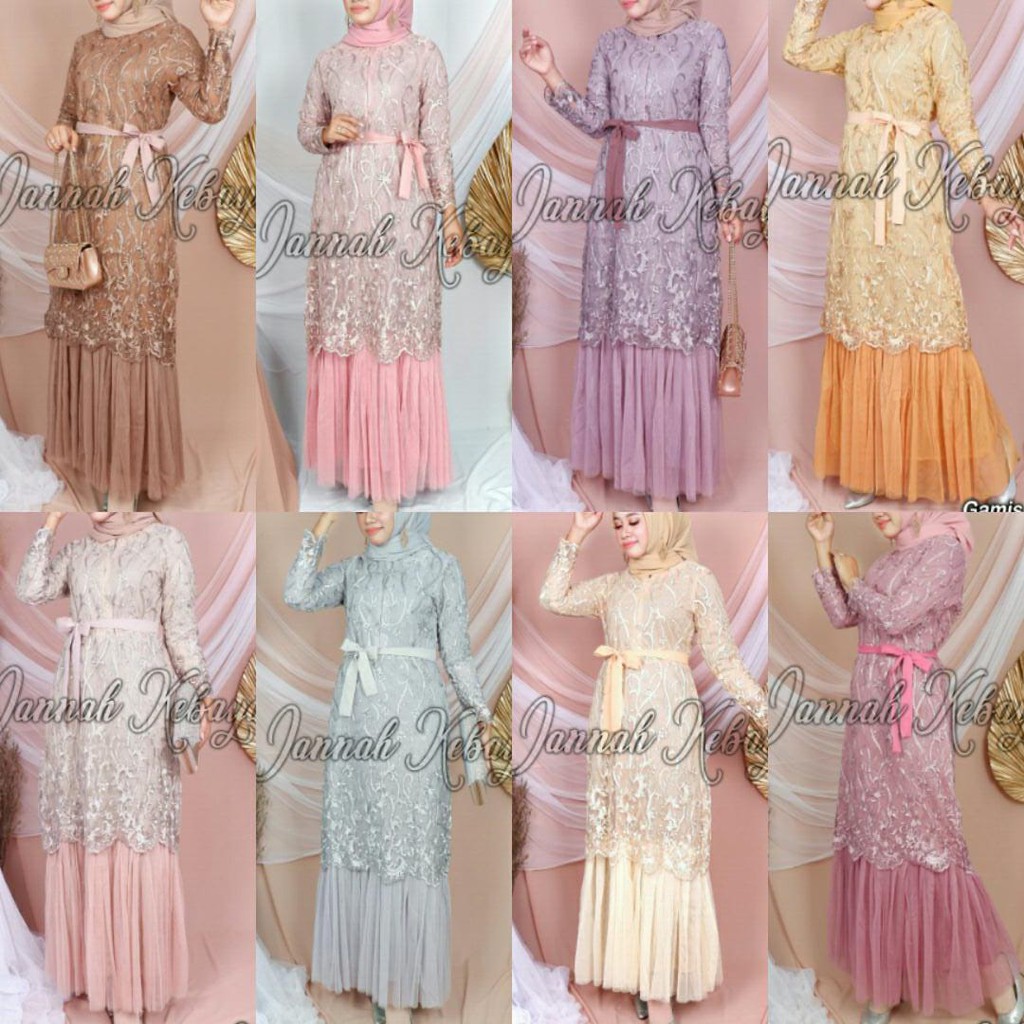 Gamis Wanita Muslim Tulle Mikhayla