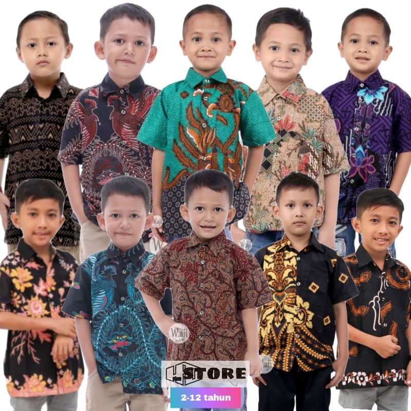 atasan batik anak lengan pendek PROMO! harga terjangkau bisa cod dri Pekalongan TERBARU TERLARIS