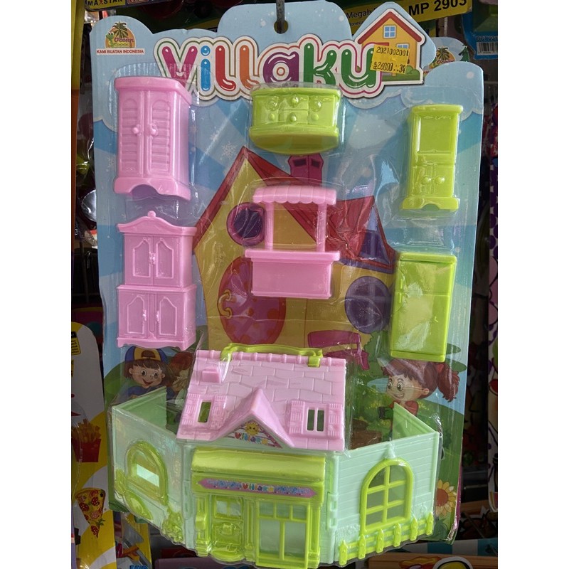 mainan rumah rumahan play house villaku set