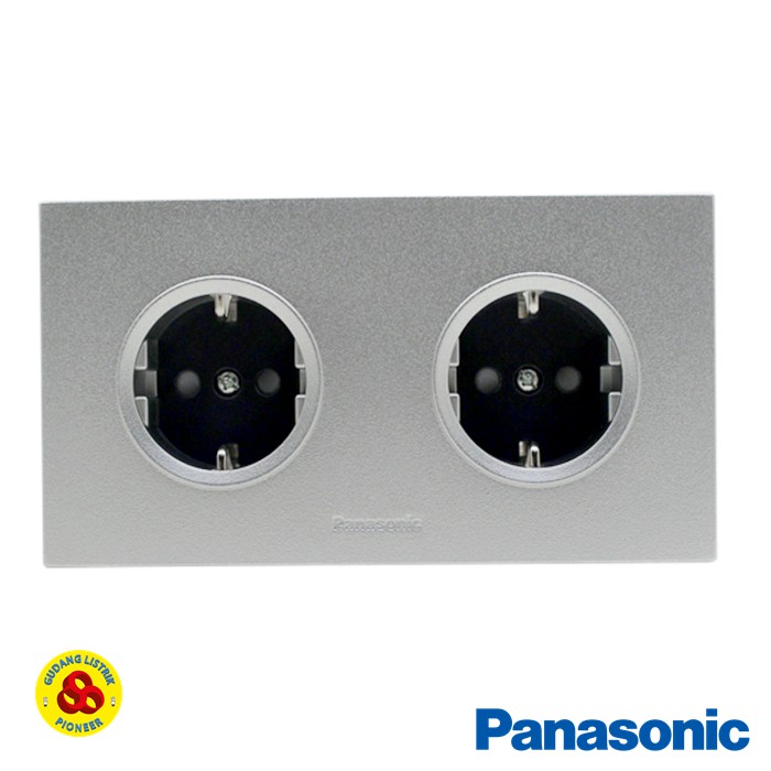 Panasonic Stop Kontak Arde Silver CP 2G WESJP11222MWS Style E Series