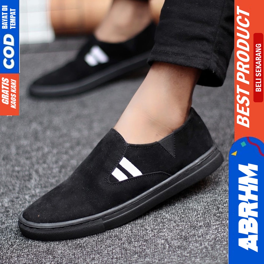 Abrhm Diskan - Sepatu Slip On Pria Casual