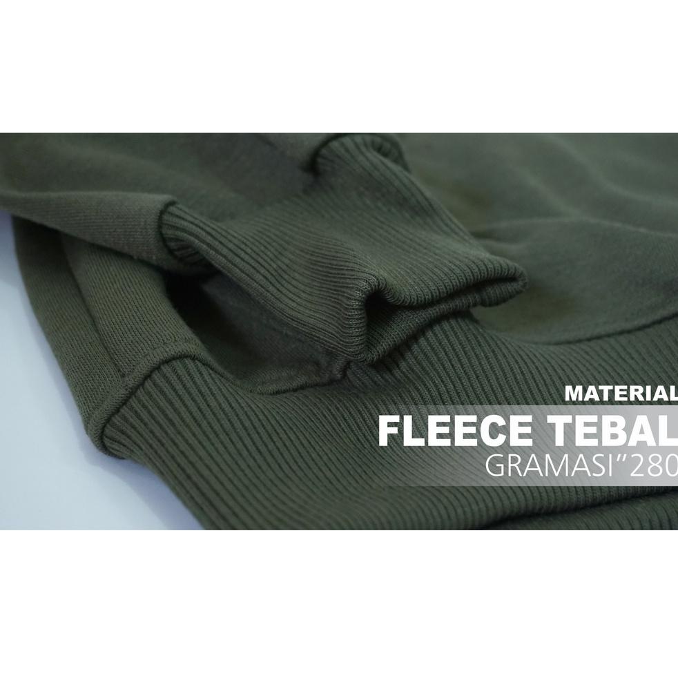 [Kag31au22ᴺ] Crewneck Polos Hijau Army Sweater Polos Jaket Switer Jumbo Tebal Cooton Premium