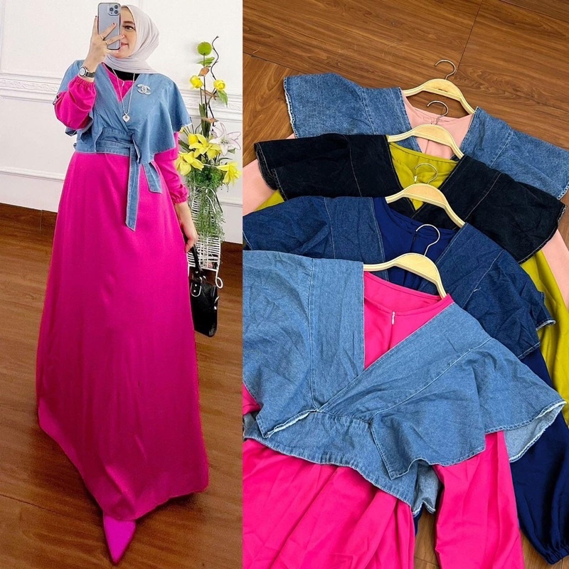 DRESS SHAKILA+OVERAL PITA JEANS