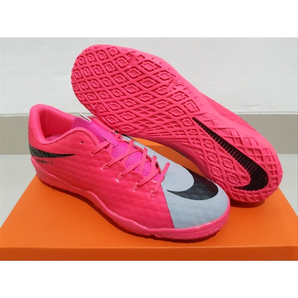 terlaris Sepatu Futsal Nike Hypervenom III Pink Grey