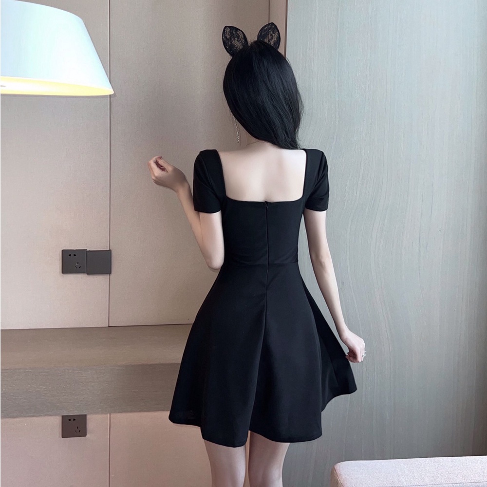 Sexy Sabrina Mini Dress Lengan Pendek 1418 ( S-XL )