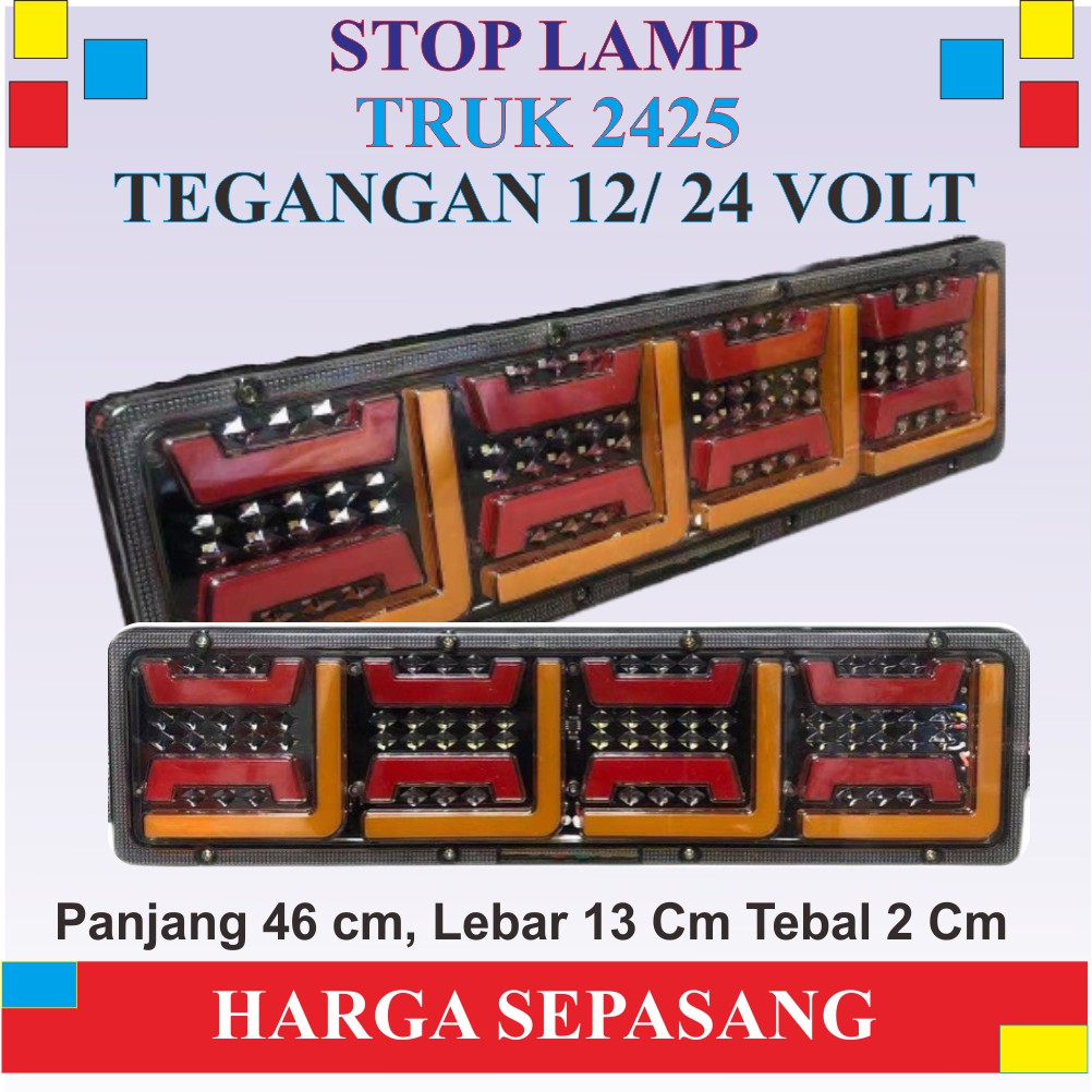 Variasi Lampu Rem Stoplamp Led Sein Running Mobil Truk Fuso Hino Canter 24 Volt