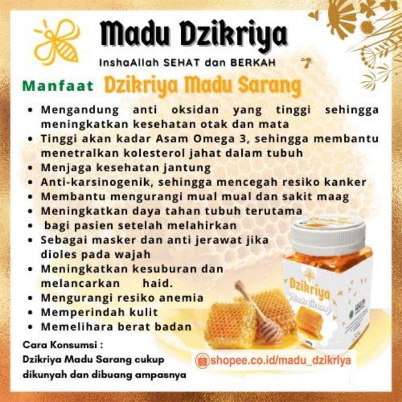 Agen Resmi 100% ORI Madu Dzikriya Herbal Pahit, Herbal Untuk Maag Kronis dan diabetes, Dzikriya Original/Asli