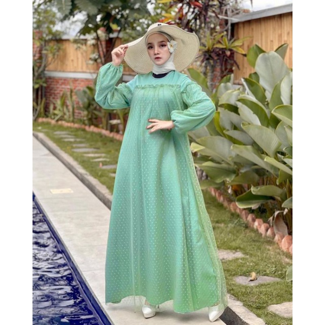 GAMIS BRUKAT MODERN GAUN PESTA MUSLIMAH GAUN KONDANGAN OOTD GAUN WISUDA SERIMBITAN SERAGAMAN COUPLE