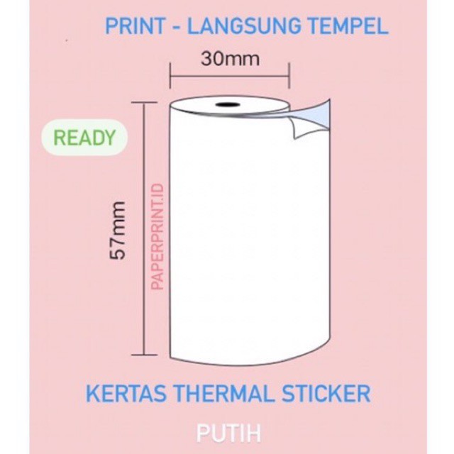 STICKER KERTAS PERIPAGE PAPERANG IMPOR EDC panda kertas thermal peripage Sticker paper