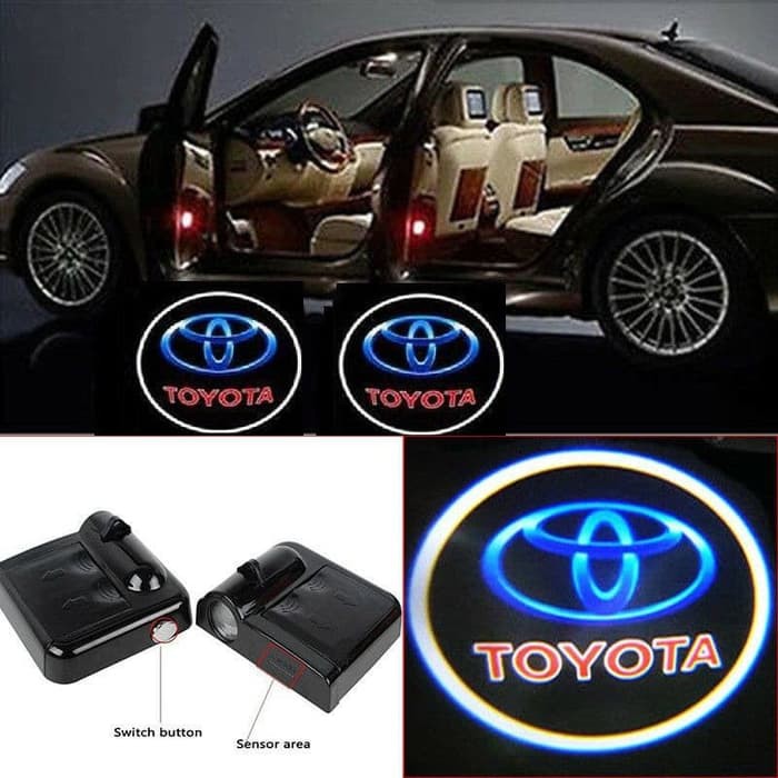 DOOR LIGHT STYLE LAMP TOYOTA LAMPU PINTU MOBIL WIRELESS PROJEKTOR LOGO