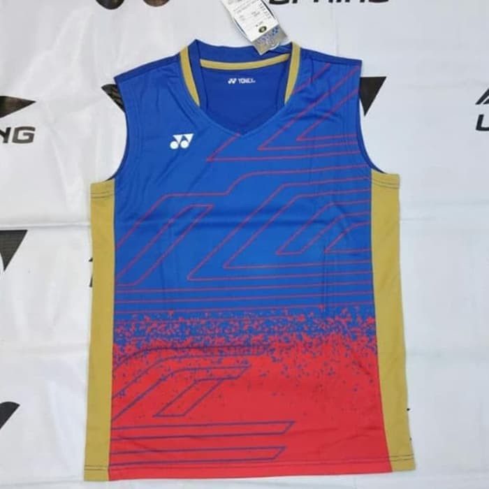 Baju Singlet Kaos Badminton Import Yonex Biru