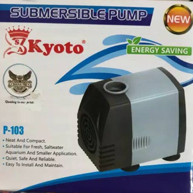 KYOTO P-103 Pompa Celup Filter Air Aquarium Aquascape Kolam Hidroponik Aquaponik Submersible Pump Power Head