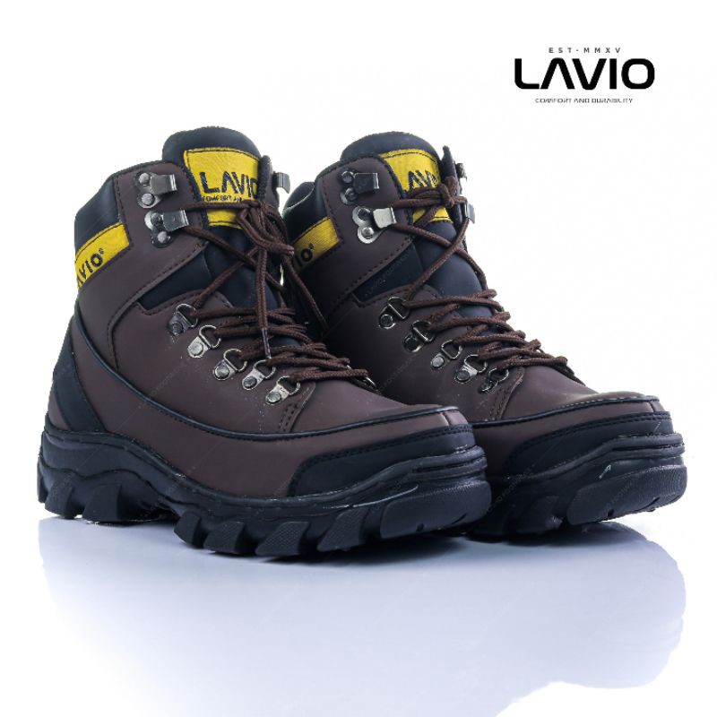 Lavio Wood Sepatu Safety Boots Original Terlaris Ujung Besi