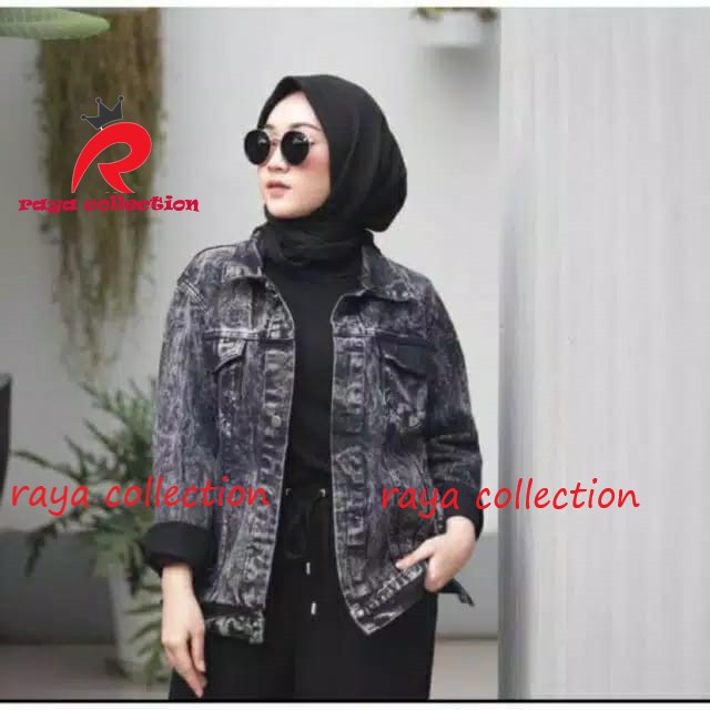 JENNY JAKET JEANS SNOW / JAKET JEANS WANITA / JAKET SNOW JEANS