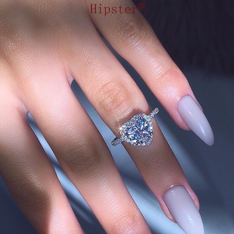 Hot Selling Fashion Classic Inlaid Love Romantic Adjustable Ring