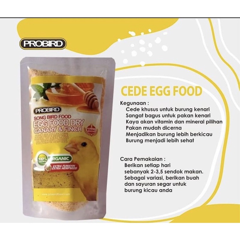 probird egg food dry canary cede kenari cede premium
