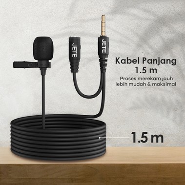 Microphone Audio Clip On JETE M2 Mikrofon Kabel - Garansi Resmi 2 Tahun Rusak Tukar Baru