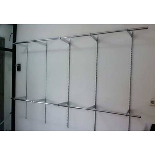Jual Tiang bracket display 200cm 2m gantungan baju kemeja kaos rak ...