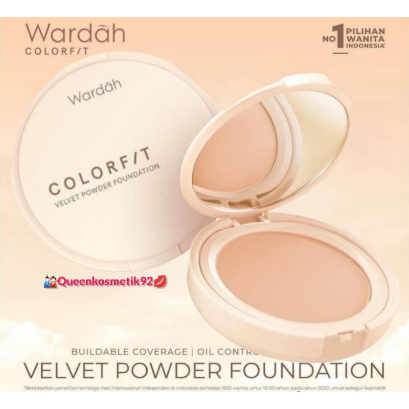 Wardah Colorfit Velvet Powder Foundation / Bedak