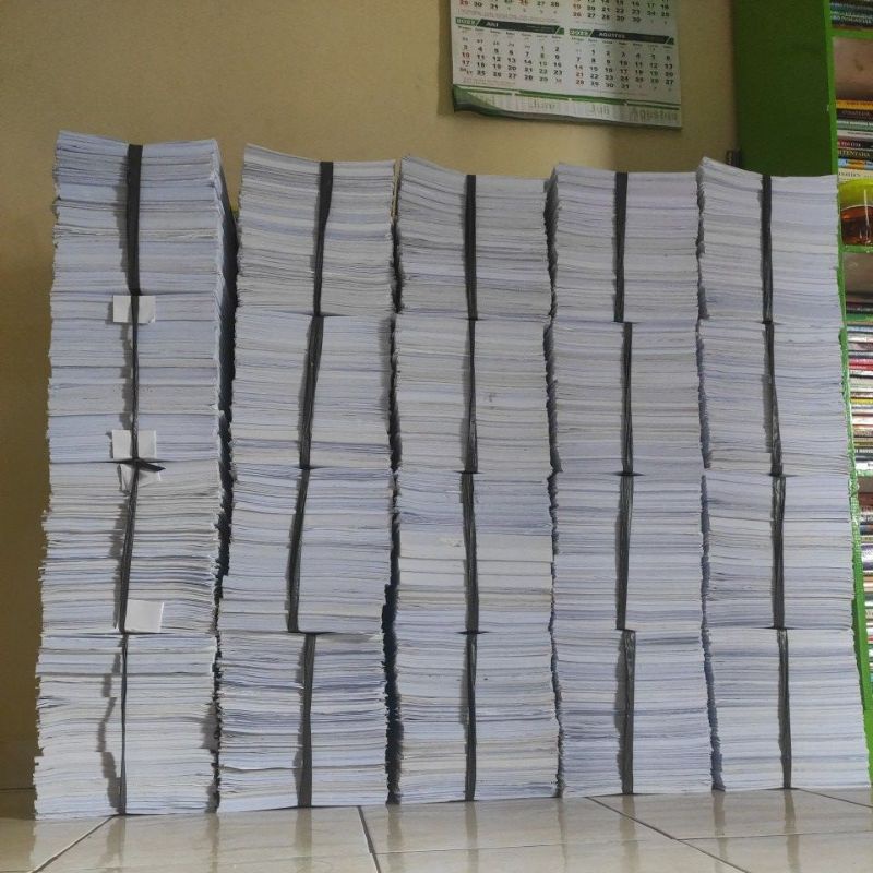 Jual Kertas HVS Bekas A4 Layak Pakai 1Kg Satu Sisi Kosong | Shopee ...