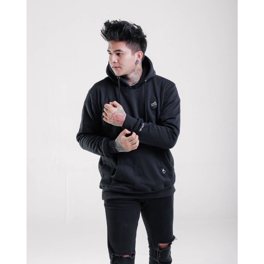 Sweater Hoodie Pria Distro Flece Tebal Sweatshirt Original Bordir