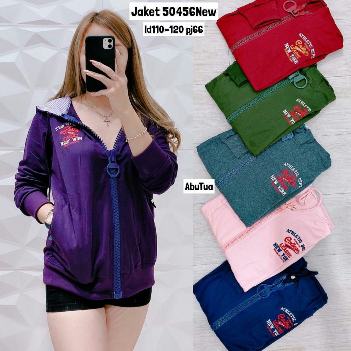 Jaket Wanita Jaket hodie wanita bigsize kaos tebal bordir impor(N7G4) Jaket Wanita Crop REAL PICT Ho