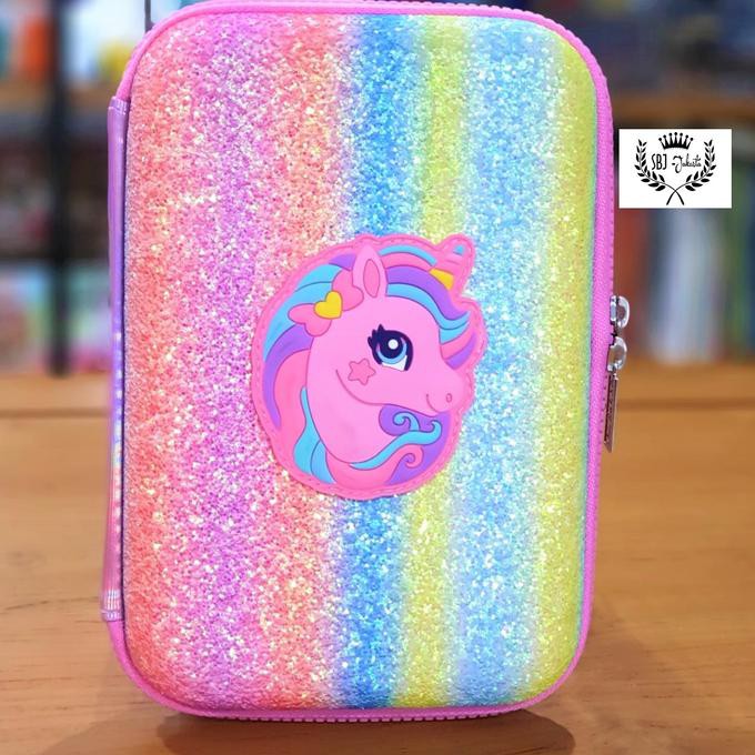 

Promo !!!! Termurah !!! Tempat pensil smiggle lookalike EVA Hardcase Unicorn Glitter - RAINBOW