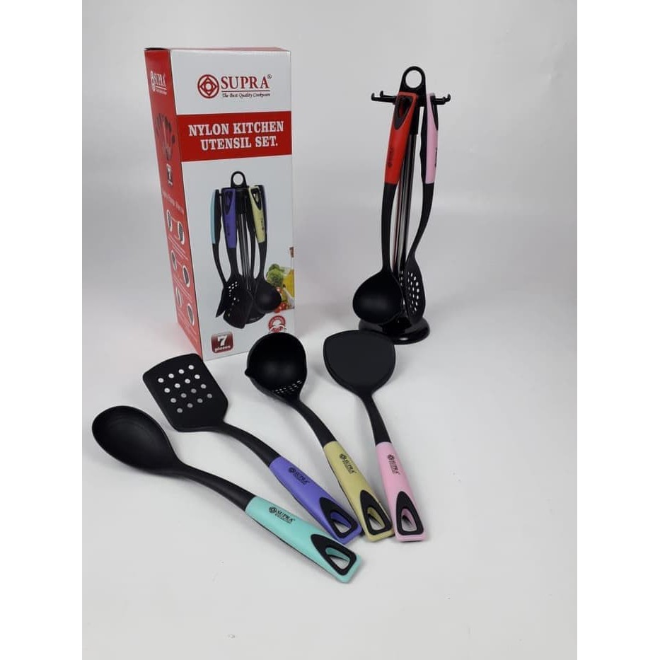 Supra Spatula Set Nylon Kitchen Tools Multi Color