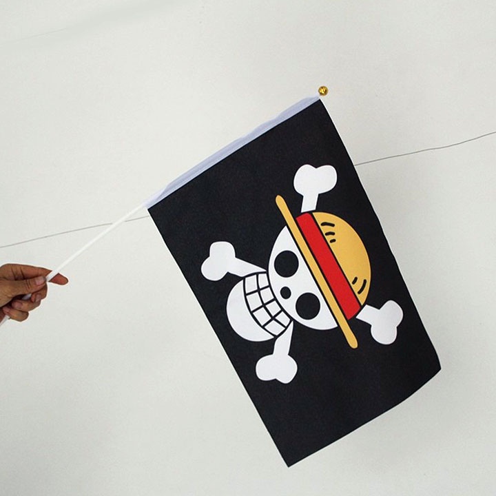 bendera tangan / hand flag One Piece Monkey D'Luffy skull