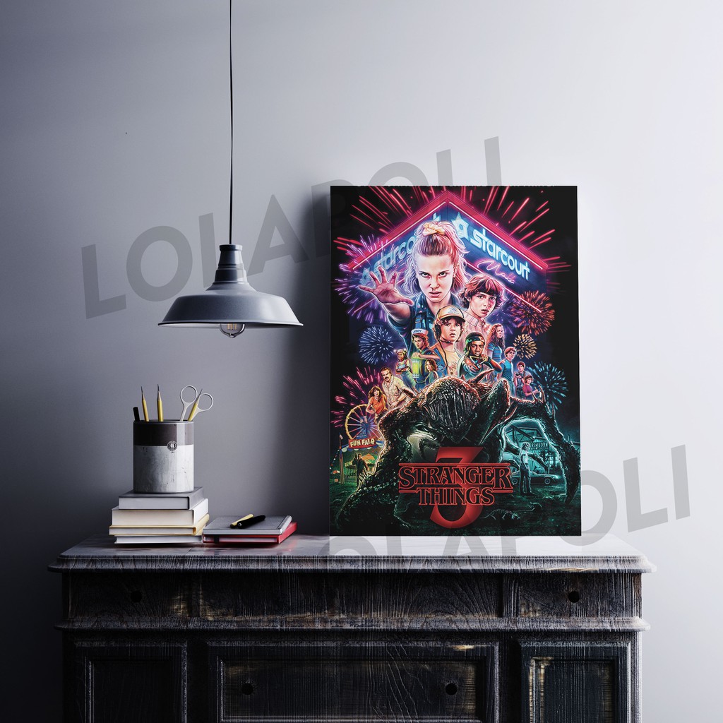 Hiasan Dinding Poster Kayu - Series Stranger Things