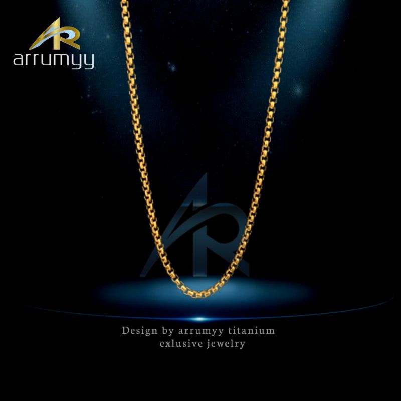 ARRUMYY kalung pria wanita gold emas real titanium original anti karat