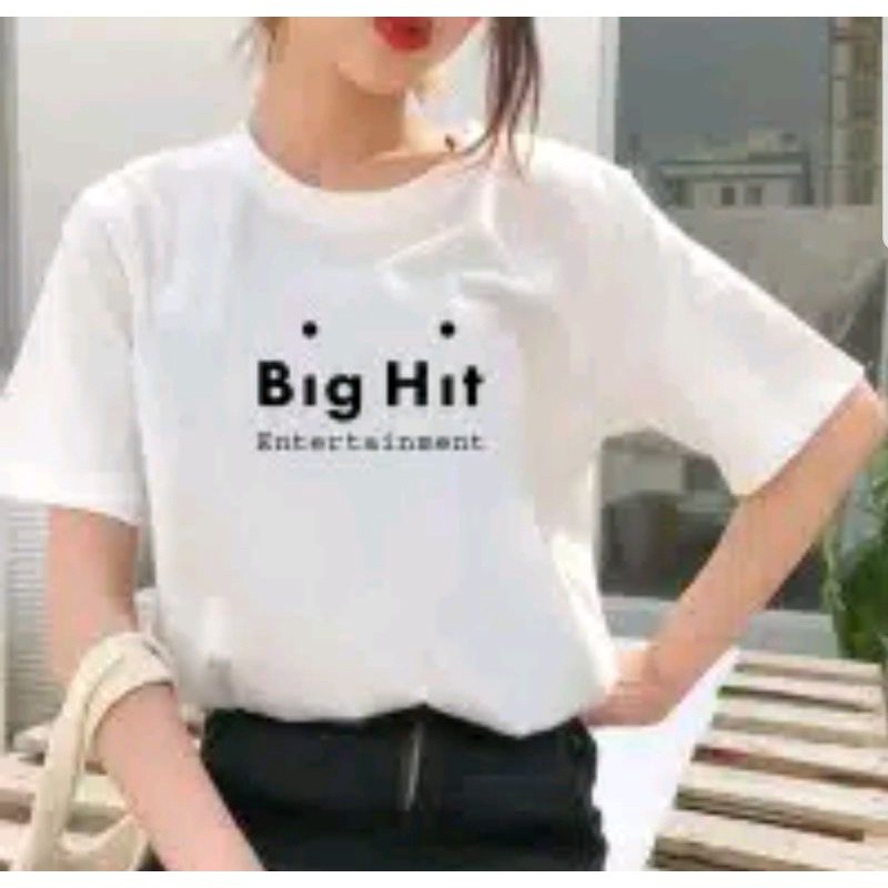 Baju Kaos Tshirt BTS Big Hit JIN HIT  Entertainment blus wanita pria kpop katun tshirt pria wanita