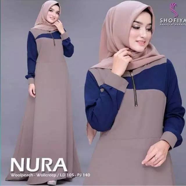 Nura maxy baju gamis pakaian muslim pakaian wanita gamis dewasa