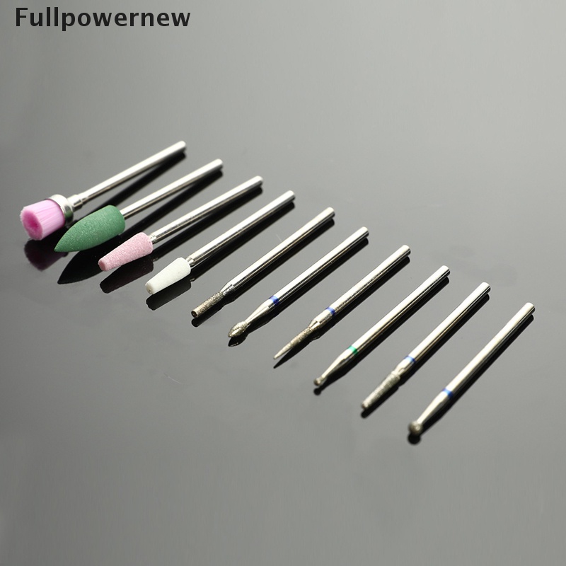 [FULL] 10Pcs Diamond Milling Cutters For Manicure Carbide Nail Drill Bits Kits Tools