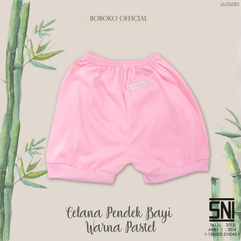 Celana Pendek Bayi Andreatex Boboko Warna Pastel set isi 6 pcs 0-6 bulan