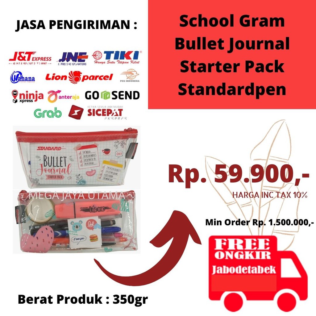 

alat tulis studygram bullet journal starter pack standardpen