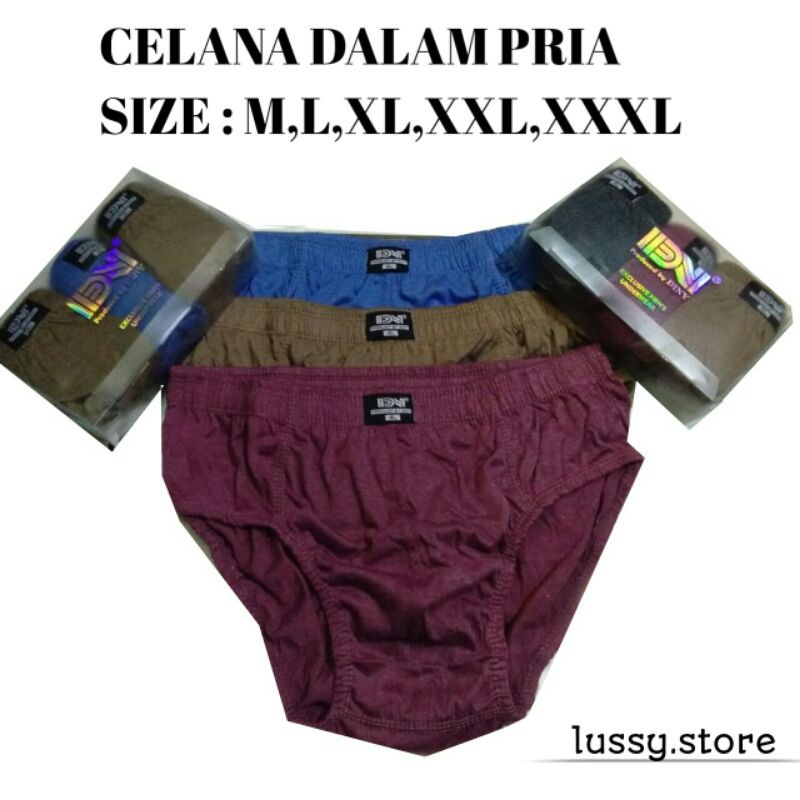 (3 PCS) CELANA DALAM PRIA SELEMPAK DN/CELANA DALAM PRIA DEWASA/CD/CD PRIA DN/UNDERWEAR/CD MURAH