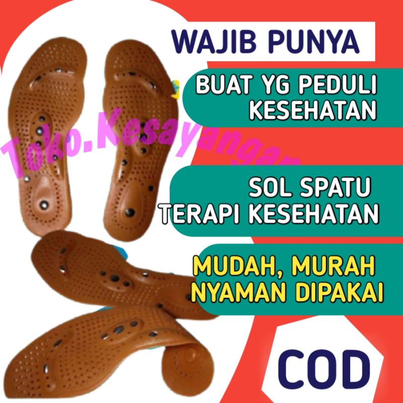 Sol Sendal Sandal Sepatu Spatu Obat Terapi Rematik Pria Wanita Refleksi Kesehatan Sehat Realpict