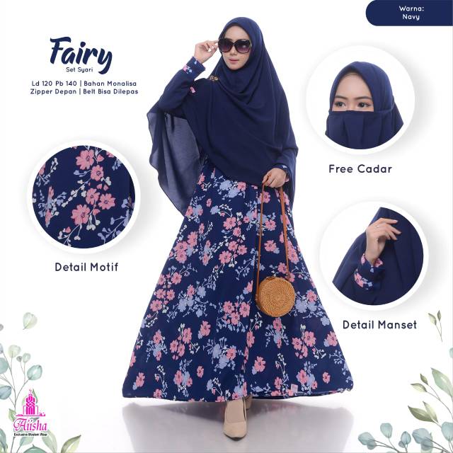 Fairy syar'i/gamis syari/gamis set/gamis maxi/dress syari/dress set/dress maxi