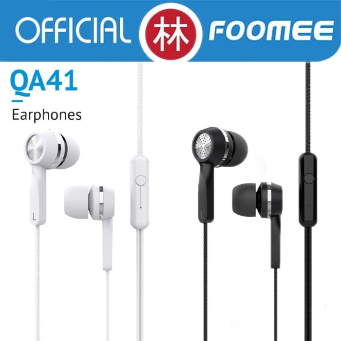 Foomee QA41 Electroplating Wired Earphone HD Stereo Sound