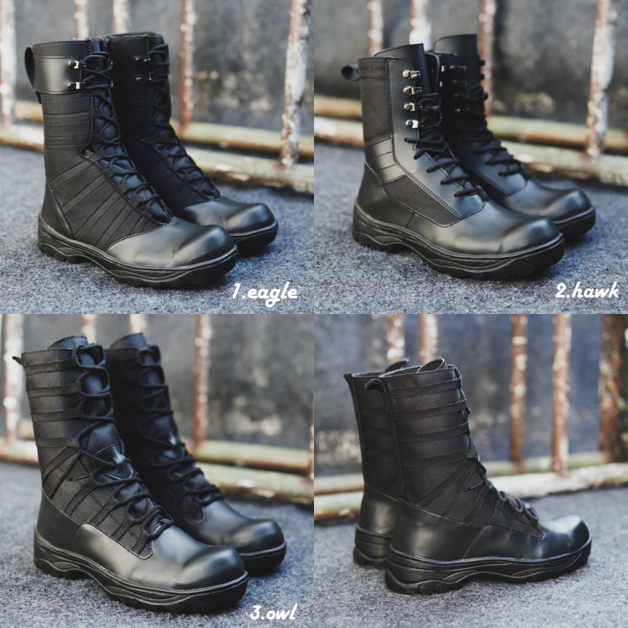 COD!!Sepatu Septi Pria Black Force Safety Boots Ujung Besi Terbaru Sepatu Hiking Bikers Keren