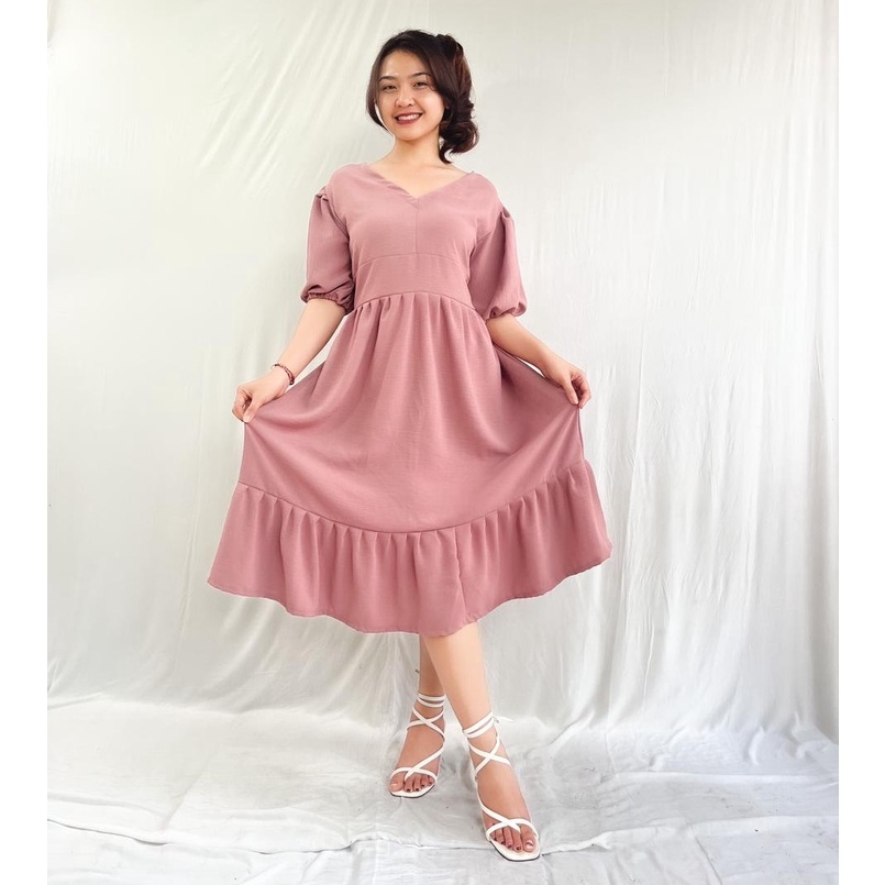 MOANA DRESS //BAHAN AIRFLOW//ANTI LECEK BIGSIZE PREMIUM