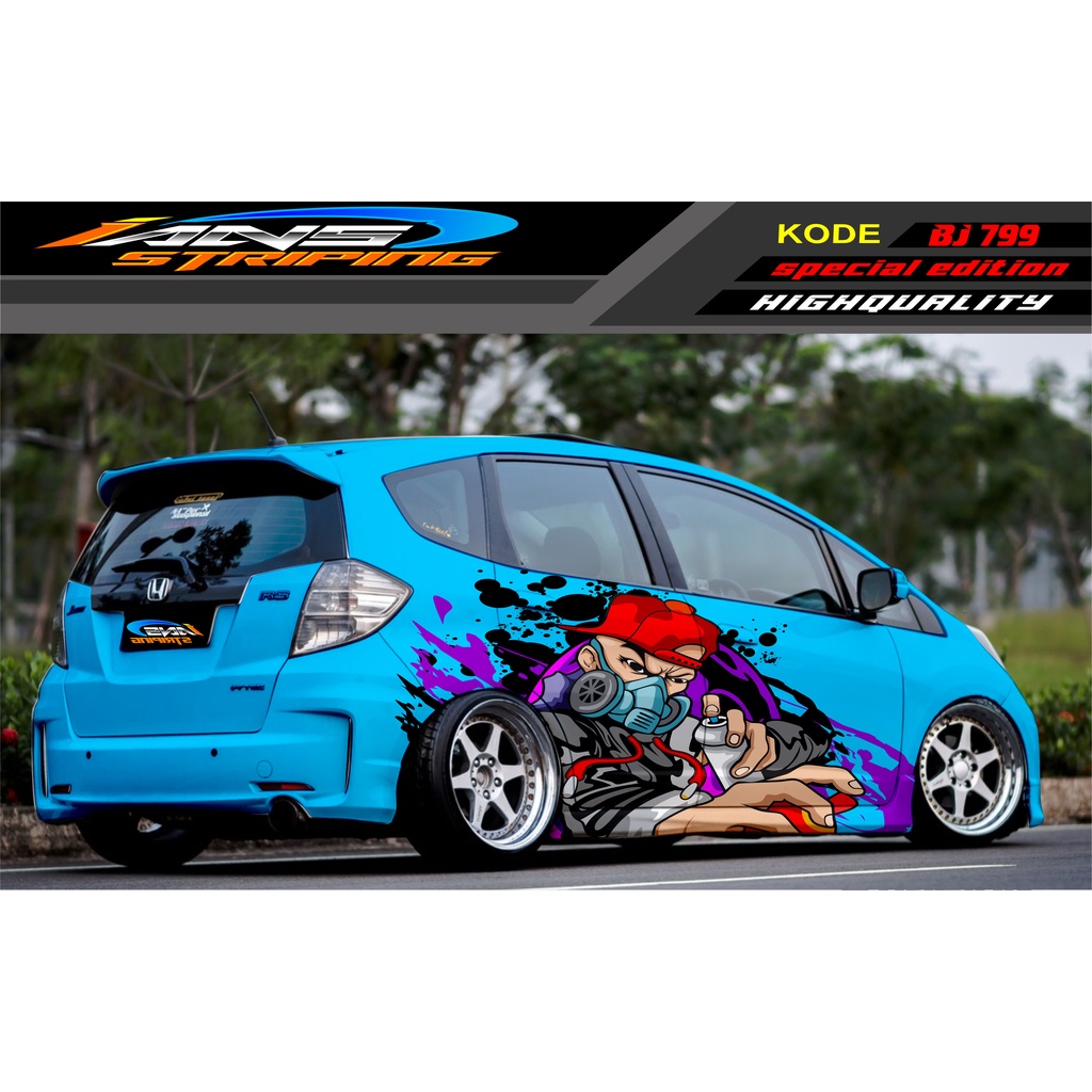 STIKER DECAL MOBIL HONDA BRIO / JAZZ RS / MOBILIO / AGYA / YARIS / ATOS / STICKER MOBIL