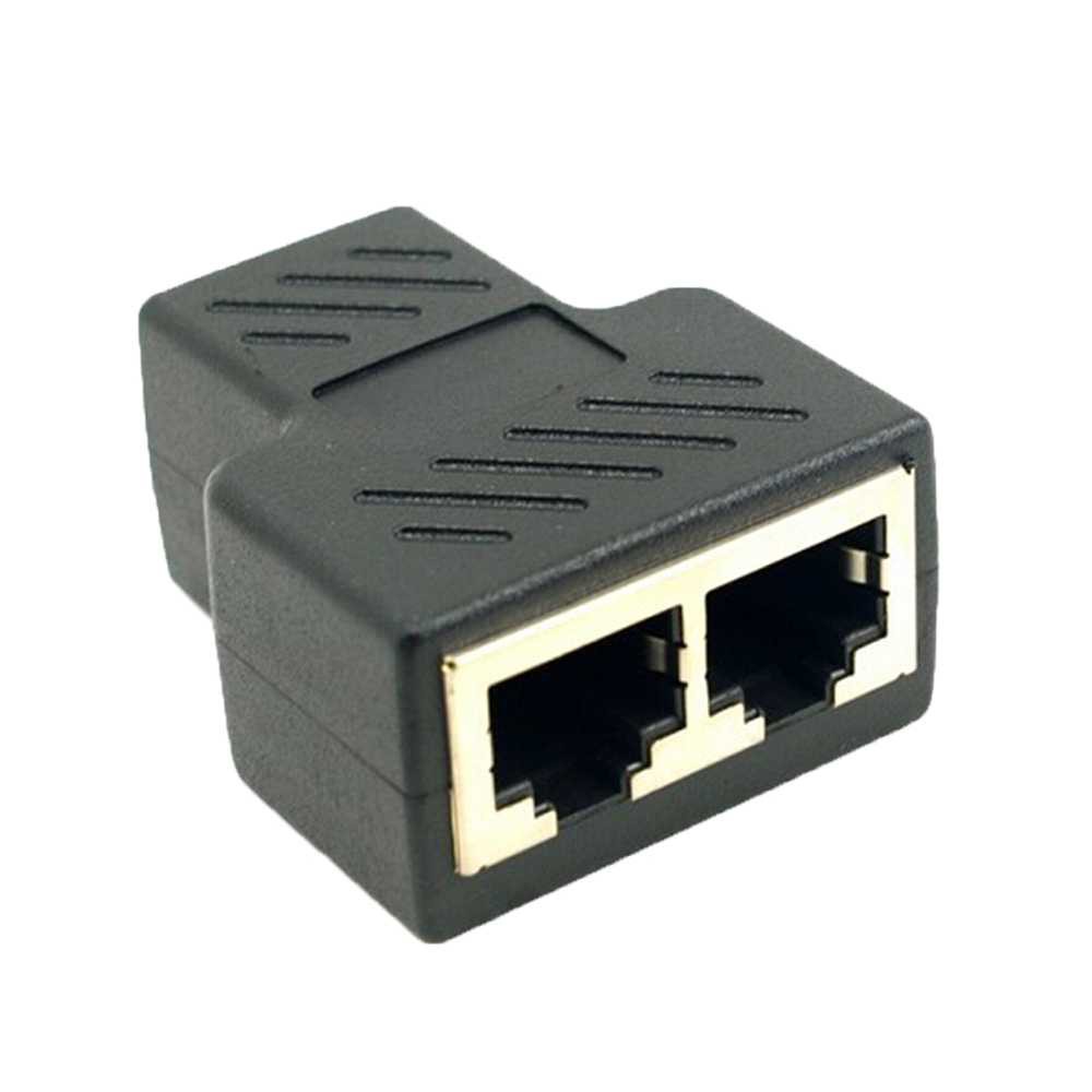 Internet Cable Splitter Ethernet RJ45 Cable Dual Port Connector Network Cord Splitting Converter