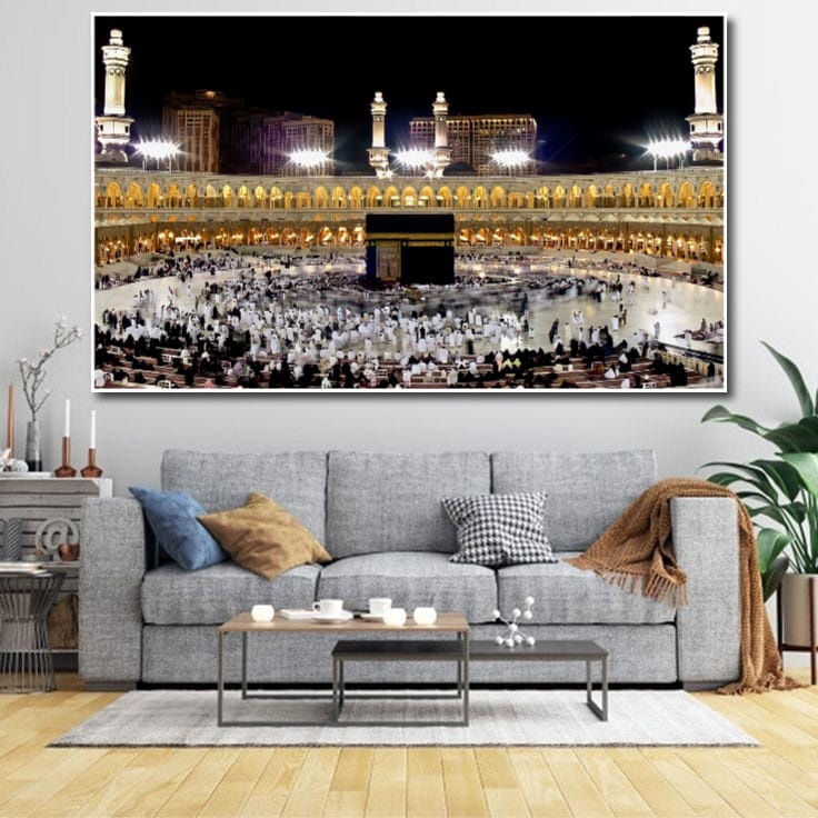HIASAN DINDING KABAH UKURAN BESAR 100X70CM 150X100CM & 200X100CM HIASAN DINGDING KABAH MEKAH POSTER 