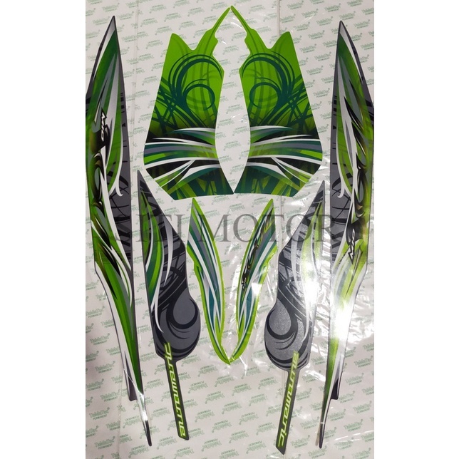 Stiker Striping Lis Les Bodi Motor Yamaha Mio Soul Rumput Karbu 2009 Warna HIJAUstriping stiker moto