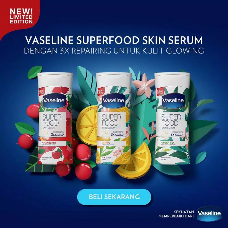 ❤GROSIR❤ Vaseline superfood skin serum 200ml all varian